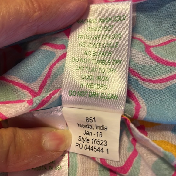 Lilly Pulitzer Amelia Island top pink blue - Picture 10 of 10